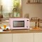 Retro 700W Microwave Oven Countertop with 5 Micro Power Settings and Auto Cook